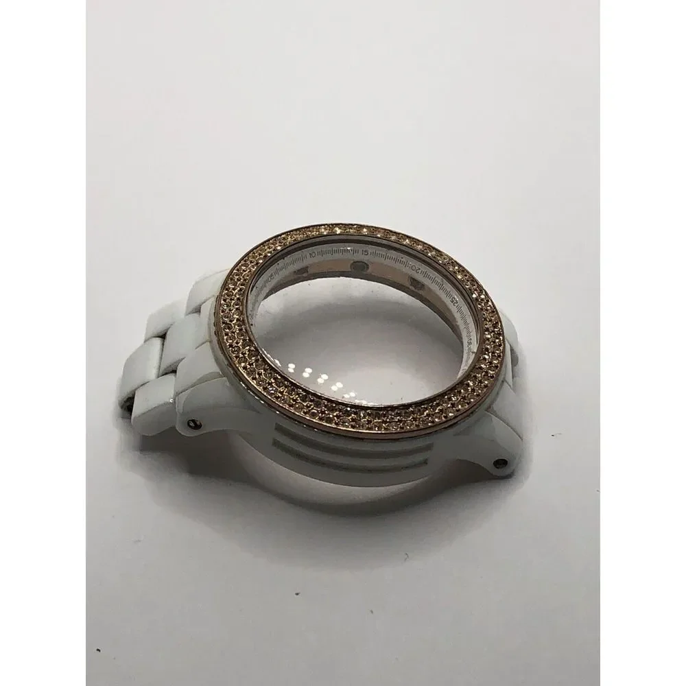 Michael Kors Watch Parts Case 40mm Partial Band White Ceramic 20mm Links GY362